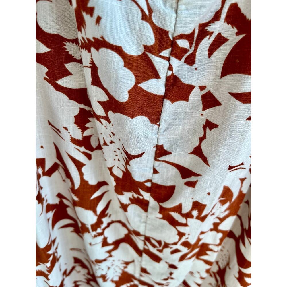 Universal Thread Rust Floral Smocked Maxi Dress XL Cotton Halter Tiered - Picture 5 of 7